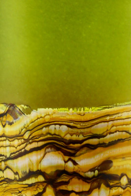 Lime Translucent Strata color detail